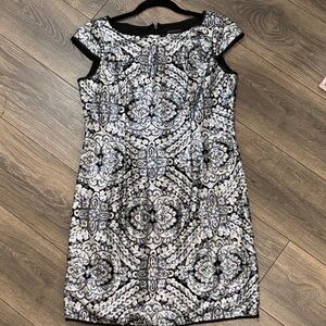 Elegant Black and Silver Sequined Dress